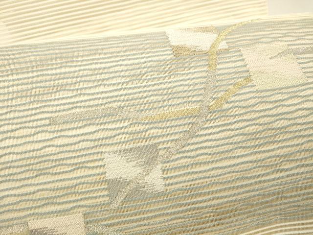 平和屋着物＊夏物 絽綴れ 八寸名古屋帯 抽象文様 金銀糸 正絹 逸品 DAAX5892cm