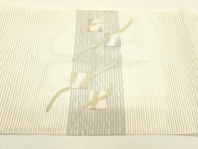 平和屋着物＊夏物 絽綴れ 八寸名古屋帯 抽象文様 金銀糸 正絹 逸品 DAAX5892cm