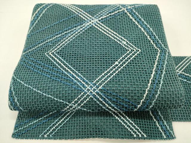 平和屋着物＊夏物 八寸名古屋帯 抽象文様 正絹 逸品 DAAX5895cm