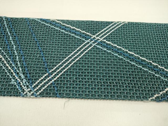 平和屋着物＊夏物 八寸名古屋帯 抽象文様 正絹 逸品 DAAX5895cm
