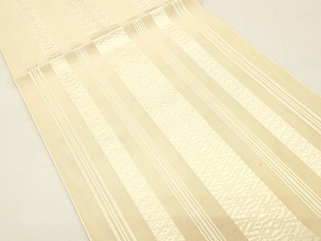 平和屋着物＊夏物 本場筑前博多織 八寸名古屋帯 紗献上 肌色 正絹 逸品 DAAX5899cm