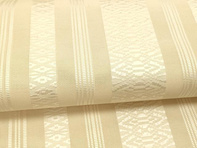 平和屋着物＊夏物 本場筑前博多織 八寸名古屋帯 紗献上 肌色 正絹 逸品 DAAX5899cm