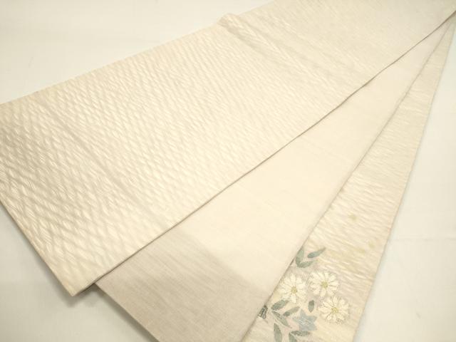 平和屋着物＊夏物 太鼓柄袋帯 草花文 金銀糸 正絹 逸品 DAAX5902cm