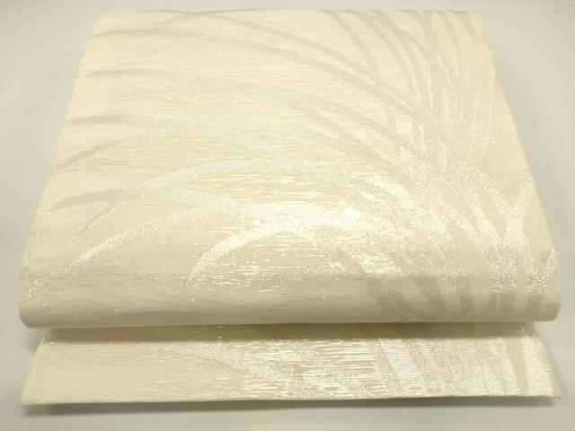 平和屋着物＊夏物 六通柄 本袋帯 露草文 銀糸 正絹 逸品 DAAX5904cm