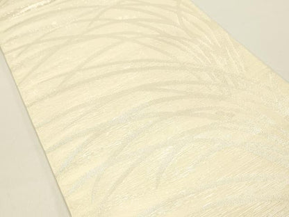 平和屋着物＊夏物 六通柄 本袋帯 露草文 銀糸 正絹 逸品 DAAX5904cm