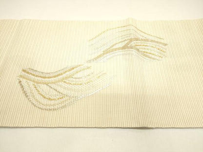 平和屋着物＊夏物 絽綴れ 太鼓柄袋帯 流水文 金銀糸 正絹 逸品 DAAX5907cm