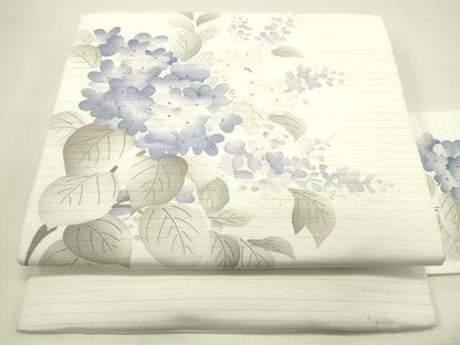 平和屋着物＊夏物 九寸名古屋帯 手描き 紫陽花 DAAX5909cm