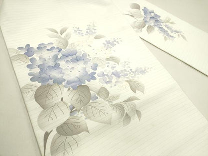 平和屋着物＊夏物 九寸名古屋帯 手描き 紫陽花 DAAX5909cm