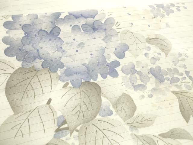 平和屋着物＊夏物 九寸名古屋帯 手描き 紫陽花 DAAX5909cm