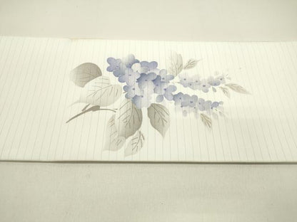 平和屋着物＊夏物 九寸名古屋帯 手描き 紫陽花 DAAX5909cm