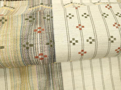 平和屋着物＊夏物 八寸名古屋帯 抽象間道 正絹 逸品 DAAX5912cm