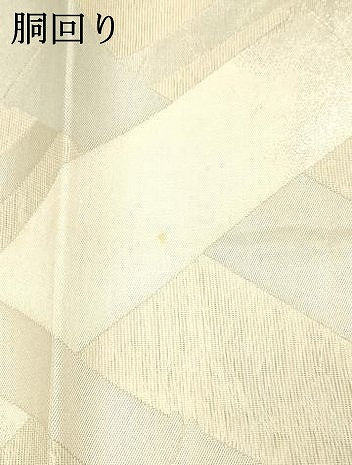 平和屋着物＊夏物 六通柄袋帯 竹垣 銀糸 正絹 逸品 DAAX5914cm