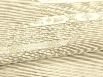 平和屋着物＊夏物 絽綴れ 八寸名古屋帯 抽象文様 金銀糸 正絹 逸品 DAAX5919cm