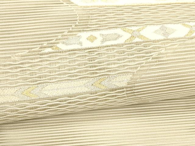 平和屋着物＊夏物 絽綴れ 八寸名古屋帯 抽象文様 金銀糸 正絹 逸品 DAAX5919cm