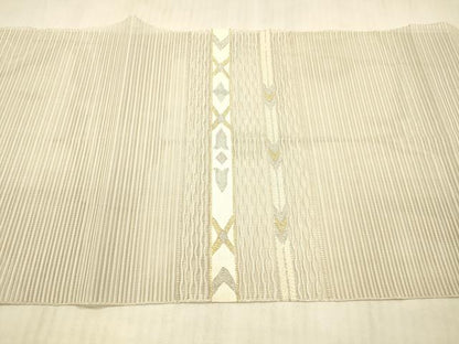 平和屋着物＊夏物 絽綴れ 八寸名古屋帯 抽象文様 金銀糸 正絹 逸品 DAAX5919cm