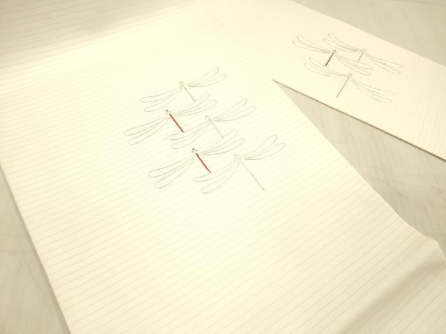 平和屋着物＊夏物 絽塩瀬 九寸名古屋帯 駒刺繍 総刺繍 蜻蛉 正絹 逸品 DAAX5926cm