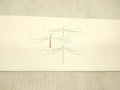 平和屋着物＊夏物 絽塩瀬 九寸名古屋帯 駒刺繍 総刺繍 蜻蛉 正絹 逸品 DAAX5926cm