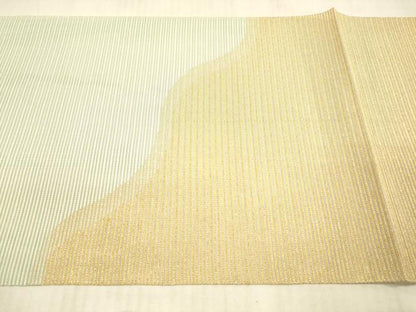 平和屋着物＊夏物 八寸名古屋帯 抽象文様 金糸 正絹 逸品 DAAX5927cm