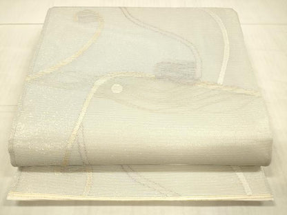 平和屋着物＊夏物 六通柄袋帯 オヴジェ 金銀糸 正絹 逸品 DAAX5928cm
