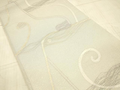 平和屋着物＊夏物 六通柄袋帯 オヴジェ 金銀糸 正絹 逸品 DAAX5928cm