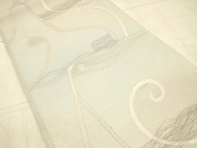 平和屋着物＊夏物 六通柄袋帯 オヴジェ 金銀糸 正絹 逸品 DAAX5928cm