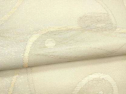 平和屋着物＊夏物 六通柄袋帯 オヴジェ 金銀糸 正絹 逸品 DAAX5928cm