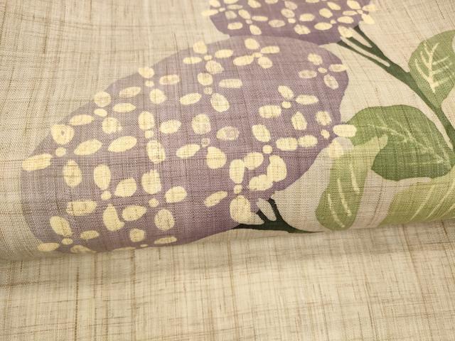 平和屋着物＊夏物 九寸名古屋帯 紫陽花 麻 逸品 DAAX5937cm