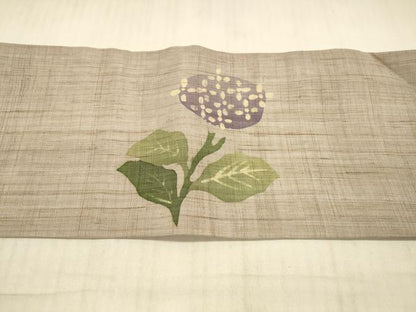平和屋着物＊夏物 九寸名古屋帯 紫陽花 麻 逸品 DAAX5937cm