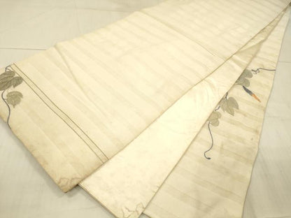 平和屋着物＊夏物 アンティーク 大正ロマン 太鼓柄 京袋帯 総刺繍 朝顔 蜻蛉 金銀糸 正絹 逸品 DAAX5941cm