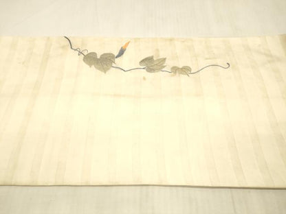 平和屋着物＊夏物 アンティーク 大正ロマン 太鼓柄 京袋帯 総刺繍 朝顔 蜻蛉 金銀糸 正絹 逸品 DAAX5941cm