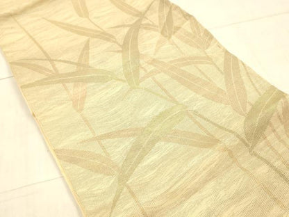 平和屋着物＊夏物 太鼓柄 京袋帯 草葉文 金糸 正絹 逸品 DAAX5943cm