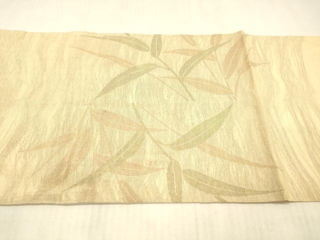 平和屋着物＊夏物 太鼓柄 京袋帯 草葉文 金糸 正絹 逸品 DAAX5943cm