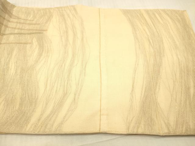 平和屋着物＊夏物 太鼓柄 京袋帯 草葉文 金糸 正絹 逸品 DAAX5943cm