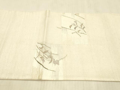 平和屋着物＊夏物 太鼓柄袋帯 草葉文 正絹 逸品 DAAX5944cm