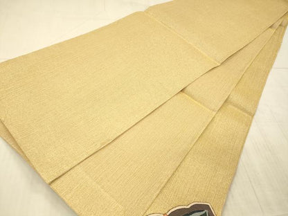 平和屋着物＊夏物 明綴れ 太鼓柄袋帯 花唐草文 金糸 正絹 逸品 DAAX5949cm