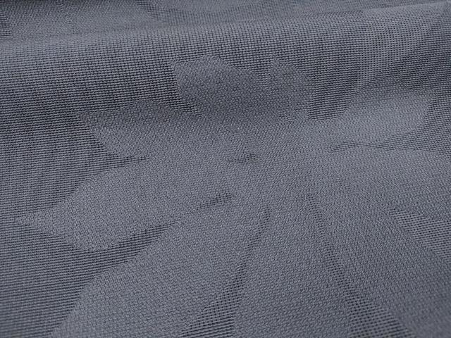 平和屋着物＊夏物　八寸名古屋帯　舞葉文　鉄紺色　正絹　逸品　DAAX5950cm