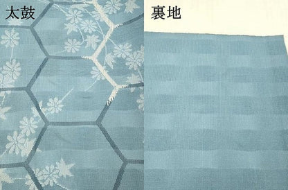 平和屋着物＊夏物 八寸名古屋帯 亀甲草花文 DAAX5951cm