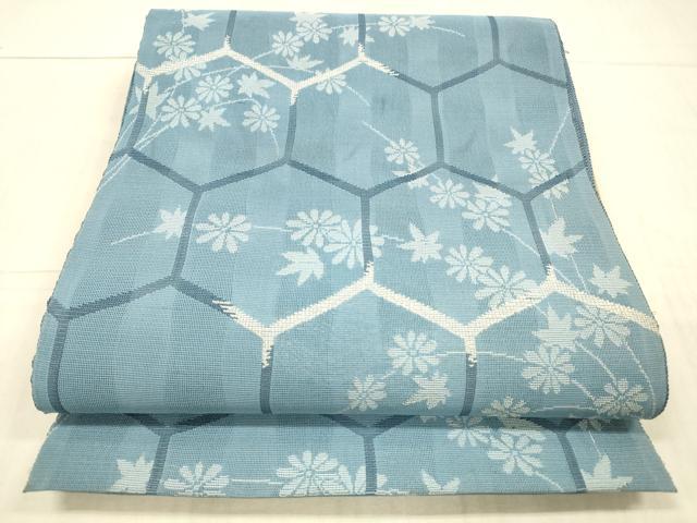平和屋着物＊夏物 八寸名古屋帯 亀甲草花文 DAAX5951cm
