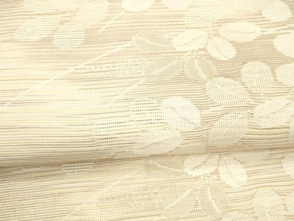 平和屋着物＊夏物 九寸名古屋帯 草葉文 銀糸 DAAX5954cm