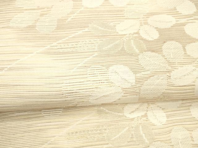 平和屋着物＊夏物 九寸名古屋帯 草葉文 銀糸 DAAX5954cm