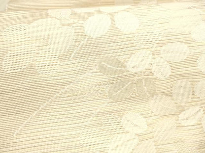 平和屋着物＊夏物 九寸名古屋帯 草葉文 銀糸 DAAX5954cm