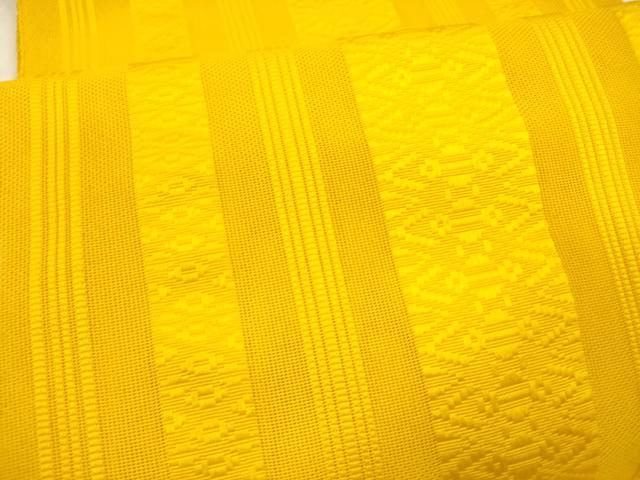 平和屋着物＊夏物 博多織 八寸名古屋帯 献上 向日葵色 DAAX5955cm