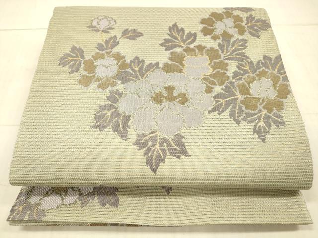 平和屋着物＊夏物 六通柄 京袋帯 草花文 金銀糸 DAAX5960cm