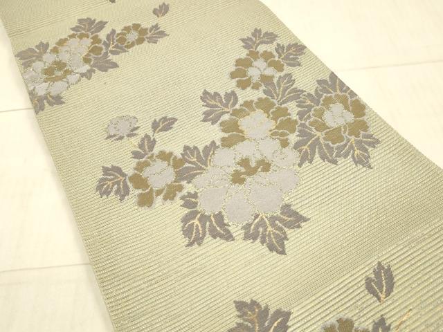平和屋着物＊夏物 六通柄 京袋帯 草花文 金銀糸 DAAX5960cm