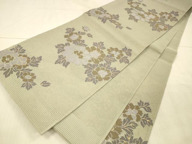 平和屋着物＊夏物 六通柄 京袋帯 草花文 金銀糸 DAAX5960cm