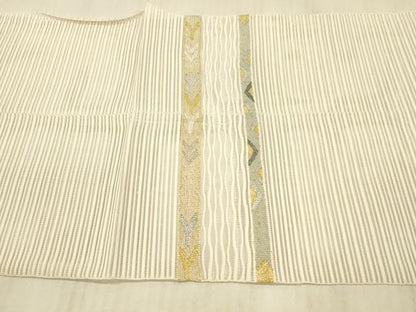 平和屋着物＊夏物 絽綴れ 八寸名古屋帯 抽象文様 金銀糸 正絹 逸品 DAAX5962cm
