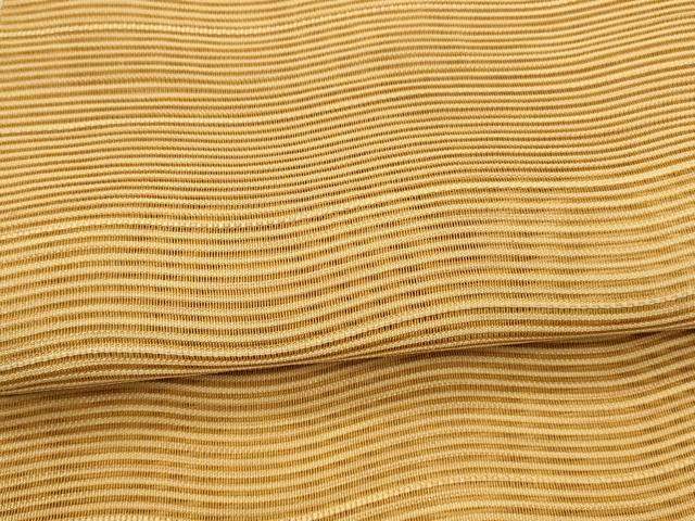 平和屋着物＊夏物 絽綴れ 八寸名古屋帯 よろけ縞 杏色 正絹 逸品 DAAX5971cm