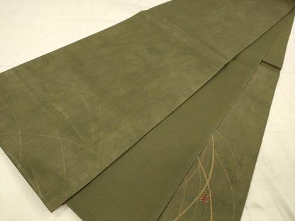 平和屋着物＊夏物 太鼓柄袋帯 夏虫草葉文 金糸 引箔 正絹 逸品 DAAX5974cm