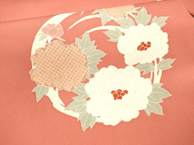 平和屋着物●塩瀬 九寸名古屋帯 鹿の子花文 正絹 逸品 DAAX5979cm