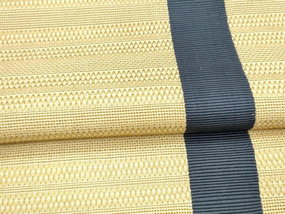 平和屋着物●八寸名古屋帯 間道 金糸 一重帯 正絹 逸品 DAAX5981cm